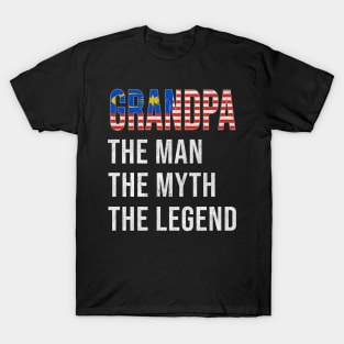 Grand Father Malaysian Grandpa The Man The Myth The Legend - Gift for Malaysian Dad With Roots From  Malaysia T-Shirt